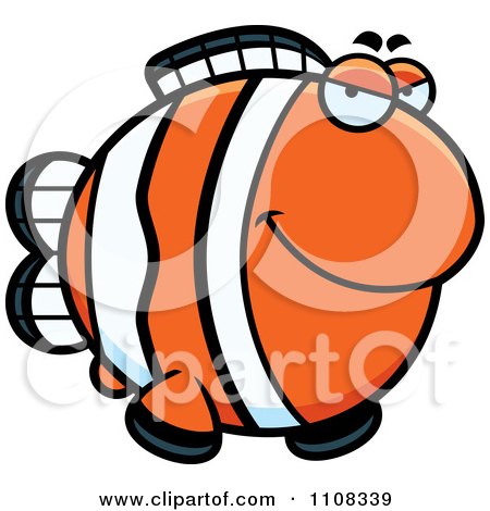 Clipart Sly Clownfish - Royalty Free Vector Illustration by Cory Thoman