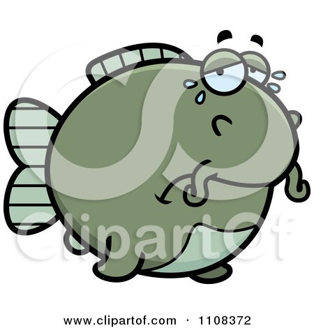 Clipart Crying Chubby Catfish - Royalty Free Vector Illustration by Cory Thoman