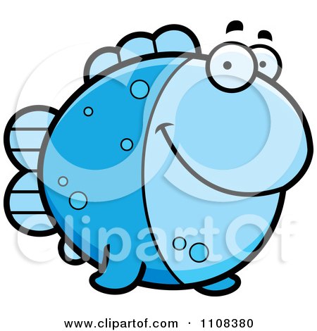 Clipart Blue Fish - Royalty Free Vector Illustration by Cory Thoman