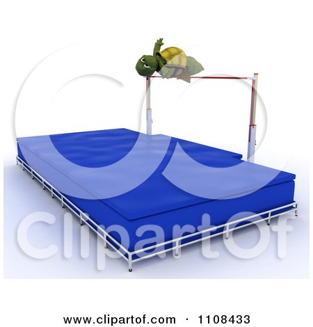 Clipart 3d Tortoise High Jumper Track And Field Athlete 2 - Royalty Free CGI Illustration by KJ Pargeter
