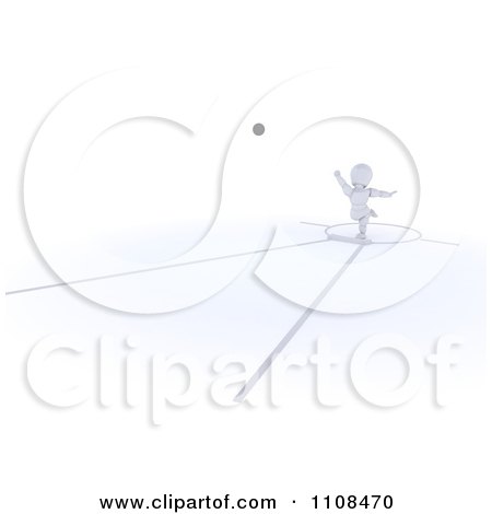 Clipart 3d White Character Shot Put Thrower Track And Field Athlete 3 - Royalty Free CGI Illustration by KJ Pargeter