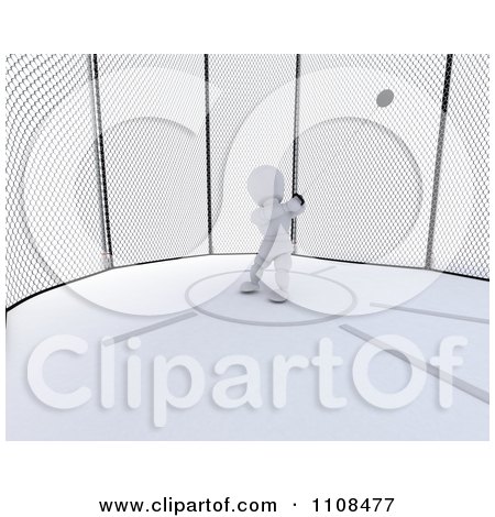 Clipart 3d Athletic White Character Throwing The Hammer 2 - Royalty Free CGI Illustration by KJ Pargeter