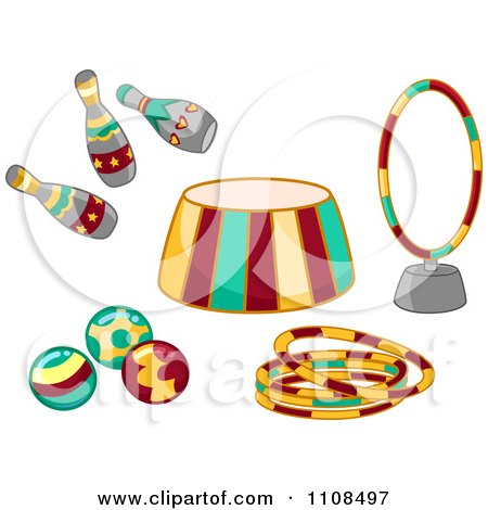Clipart Circus Entertainment Items 2 - Royalty Free Vector Illustration by BNP Design Studio