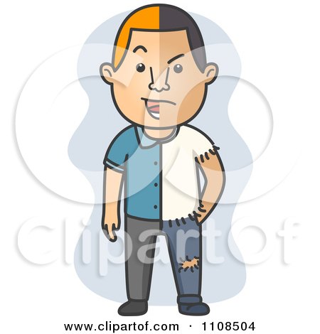Clipart Two Sided Man - Royalty Free Vector Illustration by BNP Design Studio