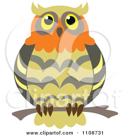 Clipart Perched Owl 3 - Royalty Free Vector Illustration by Vector Tradition SM