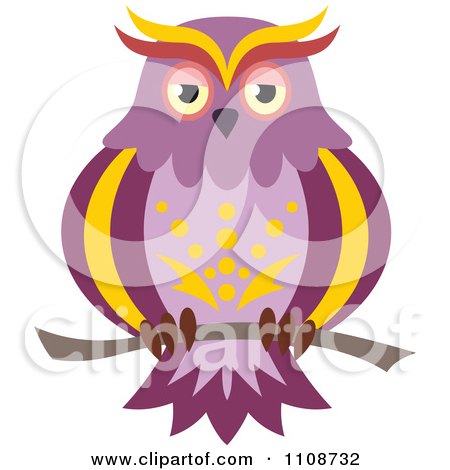 Clipart Perched Owl 4 - Royalty Free Vector Illustration by Vector Tradition SM