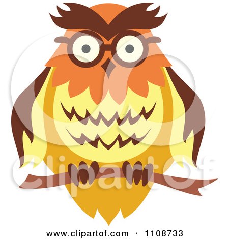 Clipart Perched Owl 5 - Royalty Free Vector Illustration by Vector Tradition SM