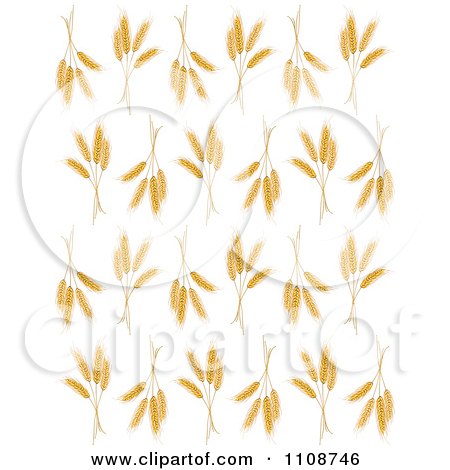 Clipart Seamless Wheat Background Pattern - Royalty Free Vector Illustration by Vector Tradition SM