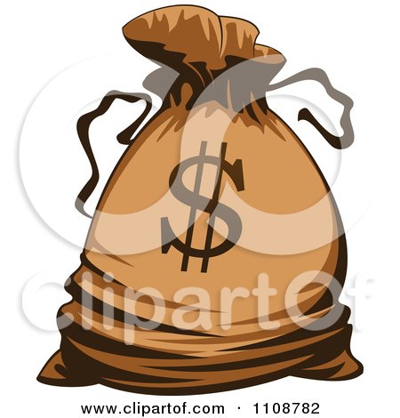 Clipart Bank Money Bag With A Dollar Symbol - Royalty Free Vector Illustration by Vector Tradition SM