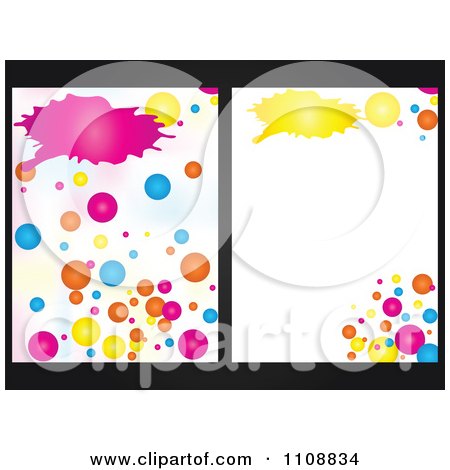 Clipart Colorful Bubble Backgrounds With Copyspace On Black - Royalty Free Vector Illustration by Andrei Marincas