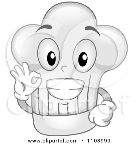 Clipart Happy Chef Hat Mascot Gesturing Ok - Royalty Free Vector Illustration by BNP Design Studio