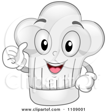 Clipart Happy Chef Hat Mascot Holding A Thumb Up - Royalty Free Vector Illustration by BNP Design Studio
