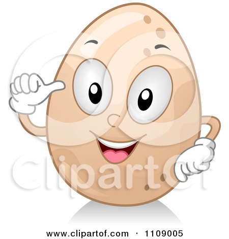 Clipart Happy Egg Mascot - Royalty Free Vector Illustration by BNP Design Studio
