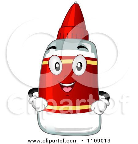 Clipart Happy Glue Mascot - Royalty Free Vector Illustration by BNP Design Studio