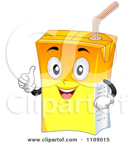 Clipart Juice Box Mascot Holding A Thumb Up - Royalty Free Vector Illustration by BNP Design Studio