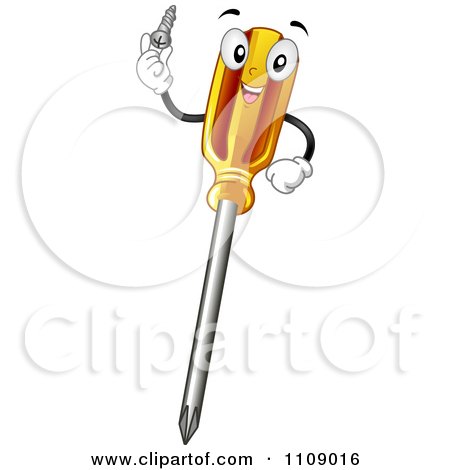 Clipart Happy Philips Screwdriver Mascot - Royalty Free Vector Illustration by BNP Design Studio