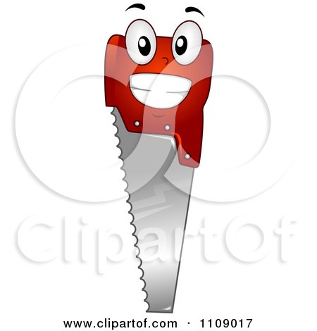 Clipart Happy Saw Mascot - Royalty Free Vector Illustration by BNP Design Studio