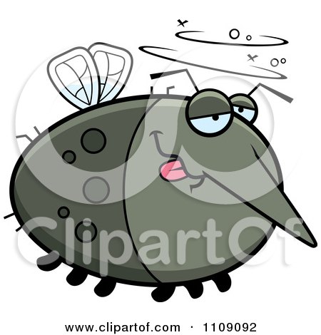 Clipart Chubby Drunk Mosquito - Royalty Free Vector Illustration by Cory Thoman