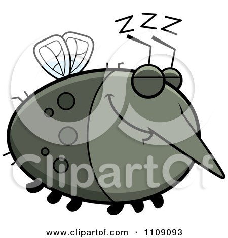 Clipart Chubby Sleeping Mosquito - Royalty Free Vector Illustration by Cory Thoman