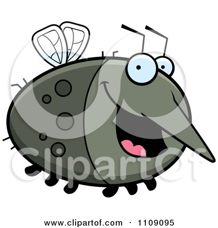 Clipart Chubby Happy Mosquito - Royalty Free Vector Illustration by Cory Thoman
