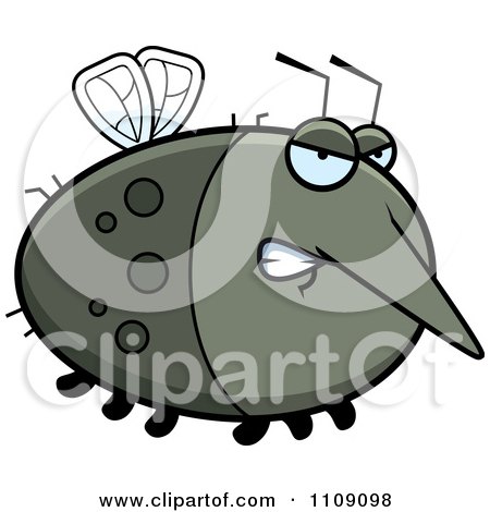Clipart Chubby Angry Mosquito - Royalty Free Vector Illustration by Cory Thoman
