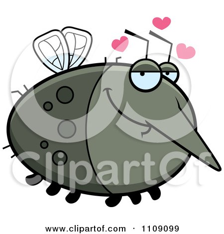 Clipart Chubby Amorous Mosquito - Royalty Free Vector Illustration by Cory Thoman