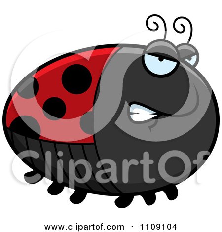 Clipart Chubby Angry Ladybug - Royalty Free Vector Illustration by Cory Thoman