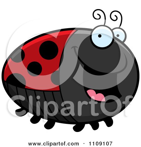 Clipart Chubby Happy Ladybug - Royalty Free Vector Illustration by Cory Thoman