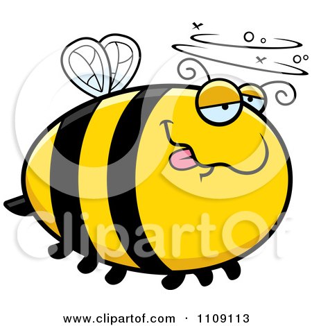 Clipart Chubby Drunk Bee - Royalty Free Vector Illustration by Cory Thoman