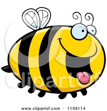 Clipart Chubby Hungry Bee - Royalty Free Vector Illustration by Cory Thoman