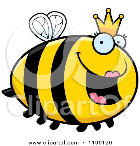 Clipart Chubby Queen Bee - Royalty Free Vector Illustration by Cory Thoman