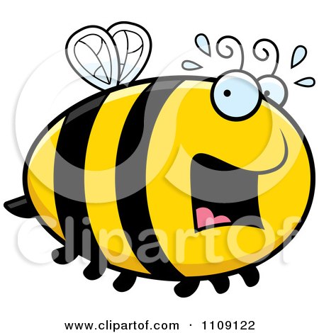 Clipart Chubby Scared Bee - Royalty Free Vector Illustration by Cory Thoman