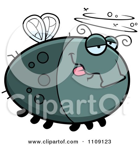 Clipart Chubby Drunk Fly - Royalty Free Vector Illustration by Cory Thoman