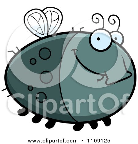 Clipart Chubby Smiling Fly - Royalty Free Vector Illustration by Cory Thoman