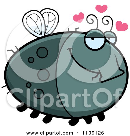 Clipart Chubby Amorous Fly - Royalty Free Vector Illustration by Cory Thoman