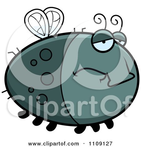 Clipart Chubby Depressed Fly - Royalty Free Vector Illustration by Cory Thoman