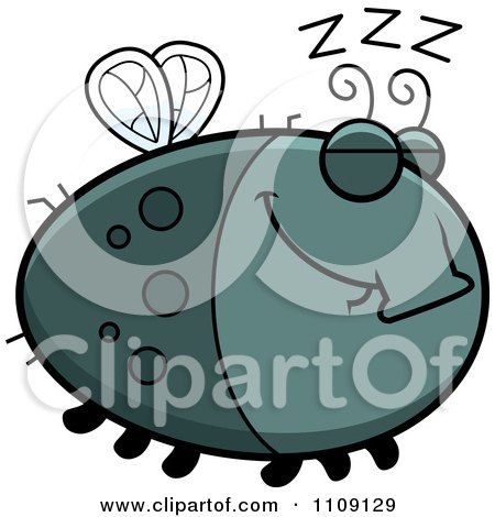 Clipart Chubby Sleeping Fly - Royalty Free Vector Illustration by Cory Thoman