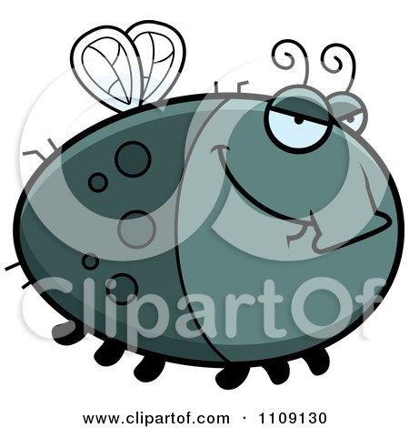 Clipart Chubby Sly Fly - Royalty Free Vector Illustration by Cory Thoman
