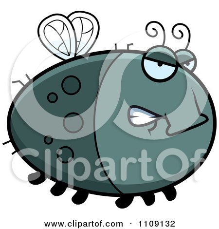 Clipart Chubby Angry Fly - Royalty Free Vector Illustration by Cory Thoman