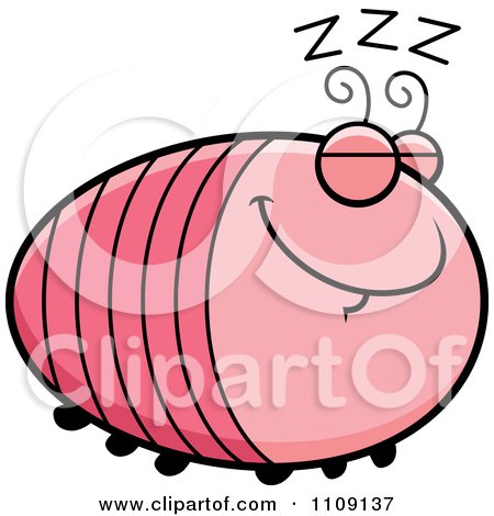 Clipart Chubby Sleeping Grub - Royalty Free Vector Illustration by Cory Thoman