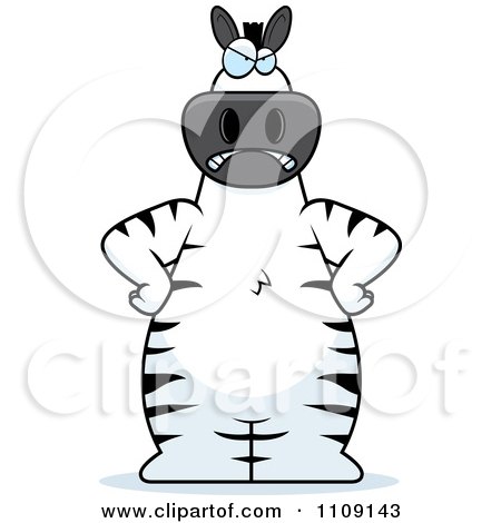 Clipart Angry Zebra - Royalty Free Vector Illustration by Cory Thoman