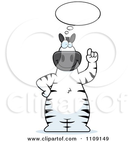Clipart Zebra With An Idea - Royalty Free Vector Illustration by Cory Thoman