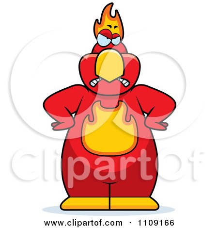 Clipart Angry Phoenix Bird - Royalty Free Vector Illustration by Cory Thoman