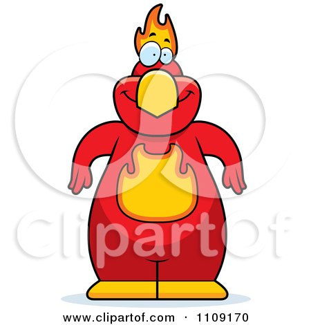 Royalty-Free (RF) Clip Art Illustration of a Cartoon Phoenix Rising From  The Ashes by toonaday #1046145