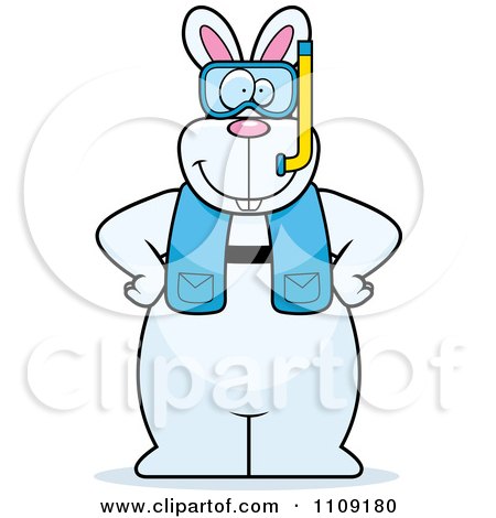 Clipart Rabbit In Scuba Gear - Royalty Free Vector Illustration by Cory Thoman