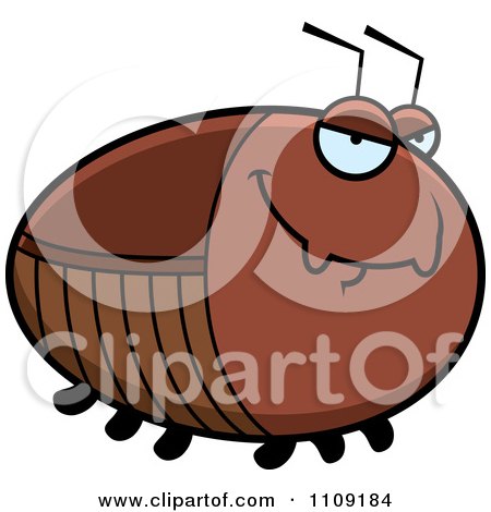 Clipart Chubby Sly Cockroach - Royalty Free Vector Illustration by Cory Thoman