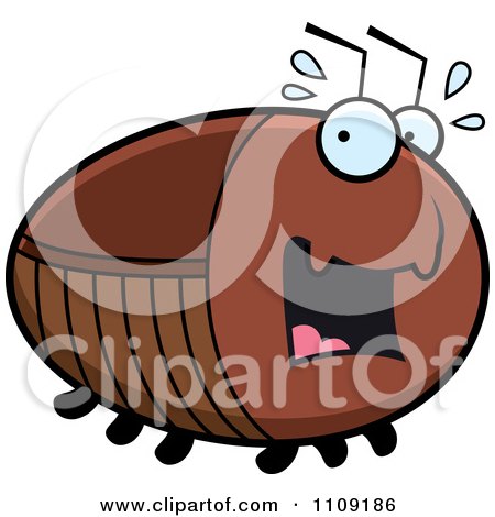 Clipart Chubby Scared Cockroach - Royalty Free Vector Illustration by Cory Thoman