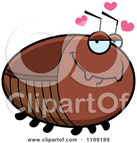 Clipart Chubby Amorous Cockroach - Royalty Free Vector Illustration by Cory Thoman