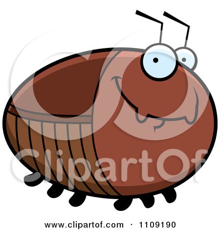 Clipart Chubby Smiling Cockroach - Royalty Free Vector Illustration by Cory Thoman