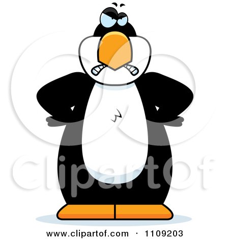 Clipart Angry Penguin - Royalty Free Vector Illustration by Cory Thoman